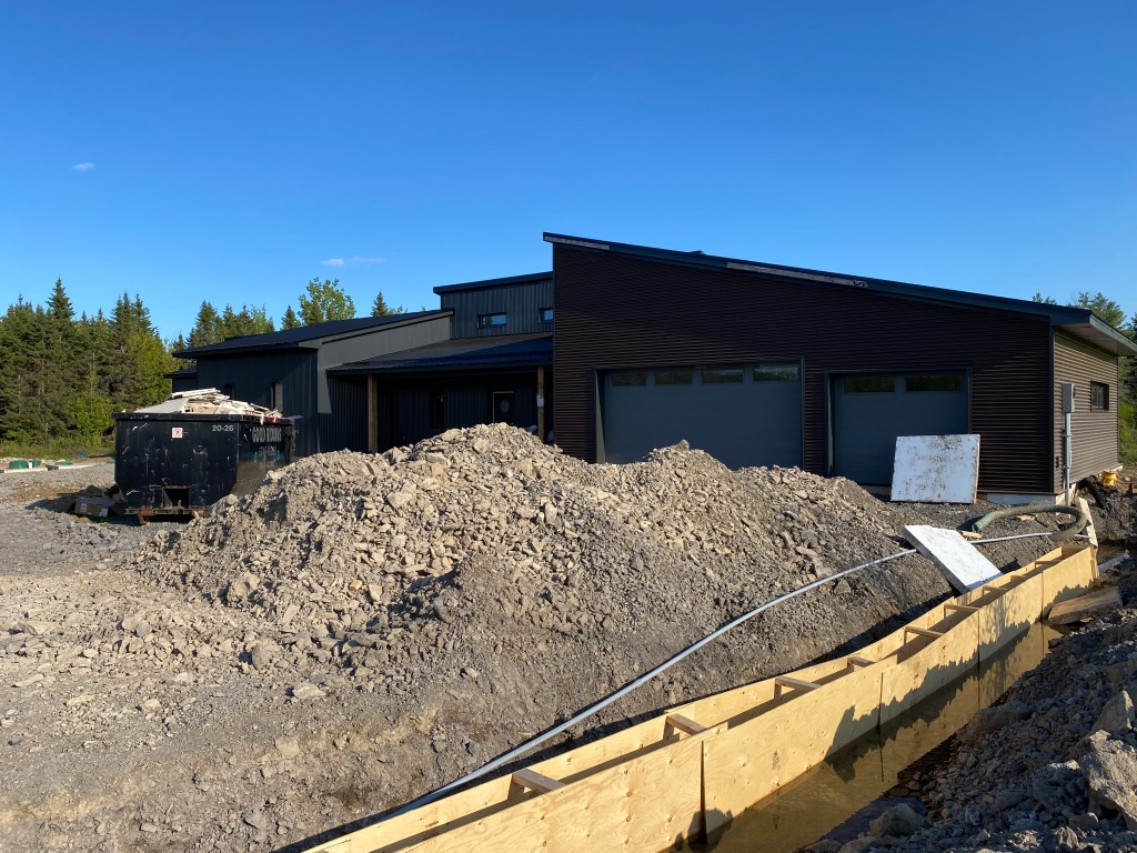 Picture of concrete forms in trench